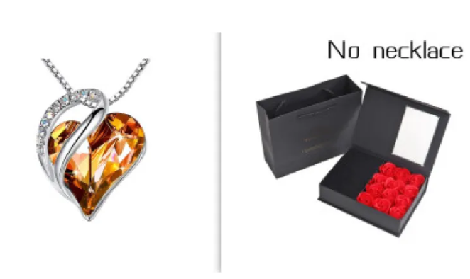 Collier pendentif en forme de cœur