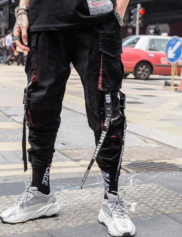 Pantalon cargo Y2K pour homme - Sarouel multipoches