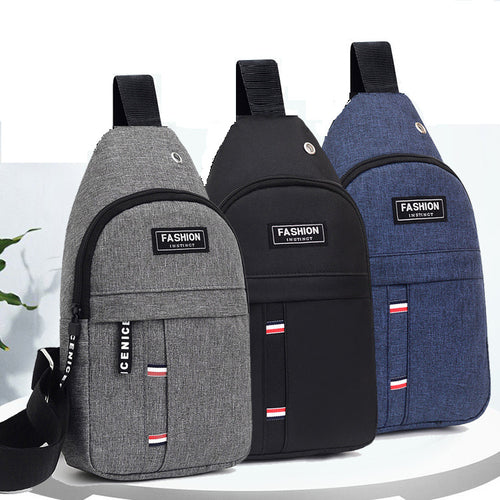Sac de poitrine Outdoor Randonnée Vélo Sac bandoulière en toile pour homme Sac de sport de rue Sac à dos à la mode