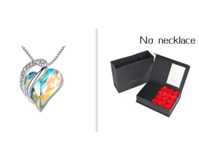 Collier pendentif en forme de cœur