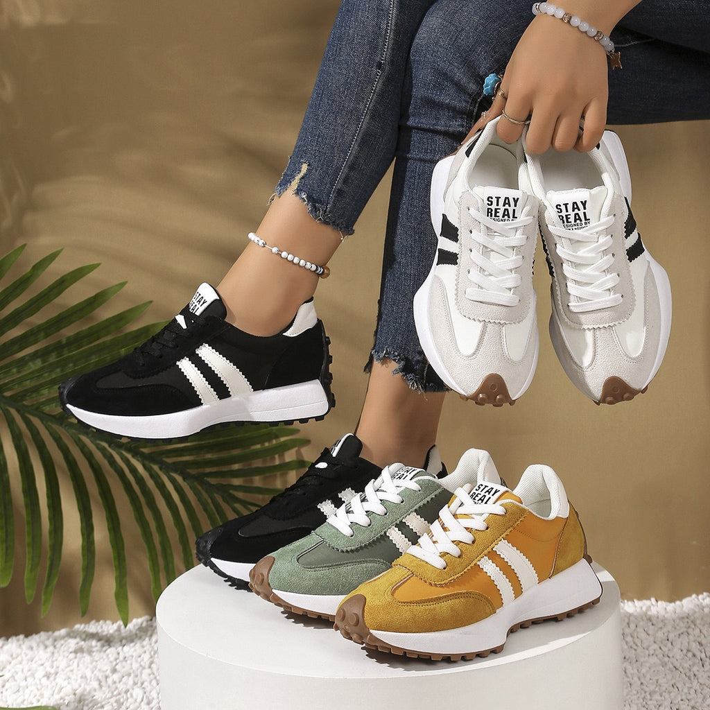 Chaussures Femme à Grosse Semelle Baskets Chunky Décontractées pour Étudiantes Chaussures Athlétiques pour Femmes