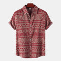 Men's Floral Short-Sleeved Shirt - Summer Collection