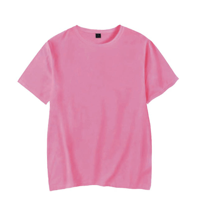 Unisex Solid Color Short-Sleeved Summer T-Shirt