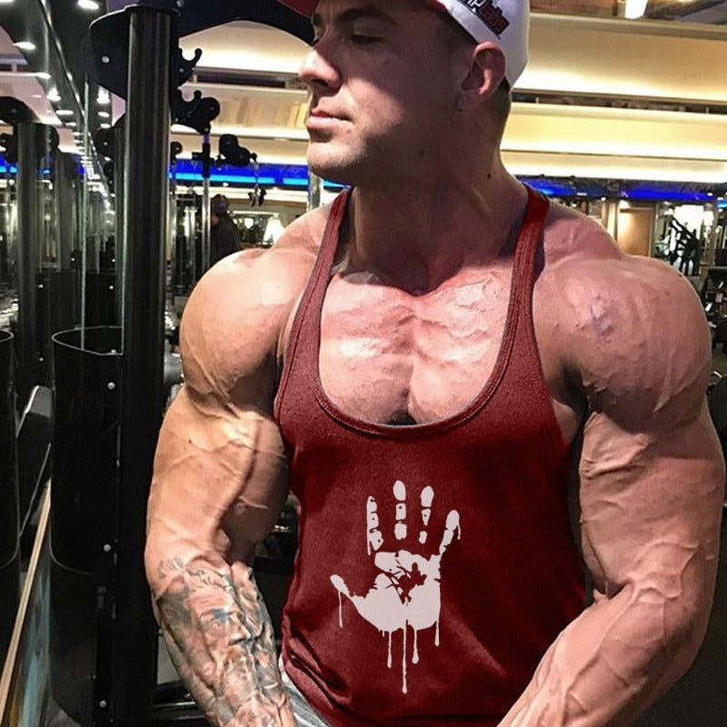 Débardeur de fitness pour hommes, débardeur de sport d'été, débardeur musclé en coton absorbant la transpiration, débardeur gaufré à fines bretelles