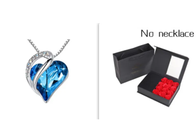 Collier pendentif en forme de cœur