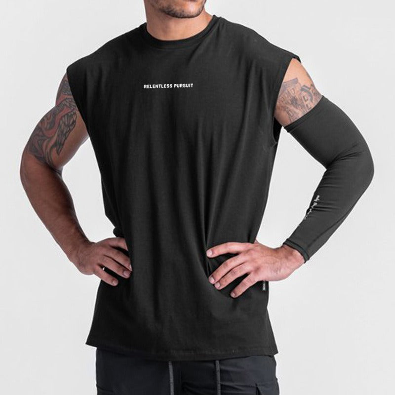 Débardeur homme été imprimé tendance américaine ample grande taille à séchage rapide sans manches T-shirt camisole