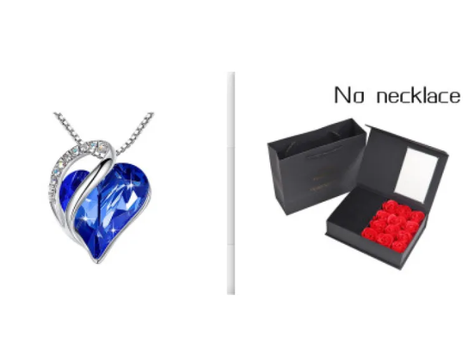 Collier pendentif en forme de cœur