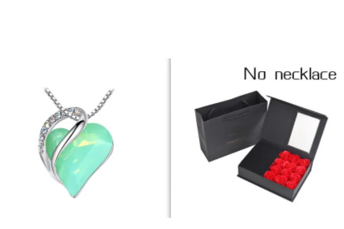 Collier pendentif en forme de cœur