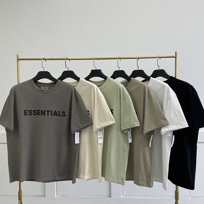 FEAR OF GOD ESSENTIALS Double Thread Chest Letter High Street T-shirt à manches courtes Homme et Femme Mode Signature