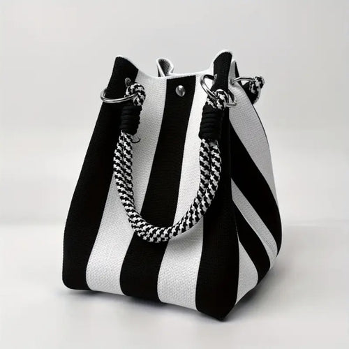 Sac seau, sac tressé, sac tricoté à main, sac à bandoulière unique
