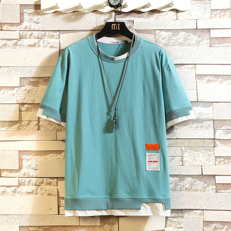 T-shirt color block pour homme - Coupe décontractée