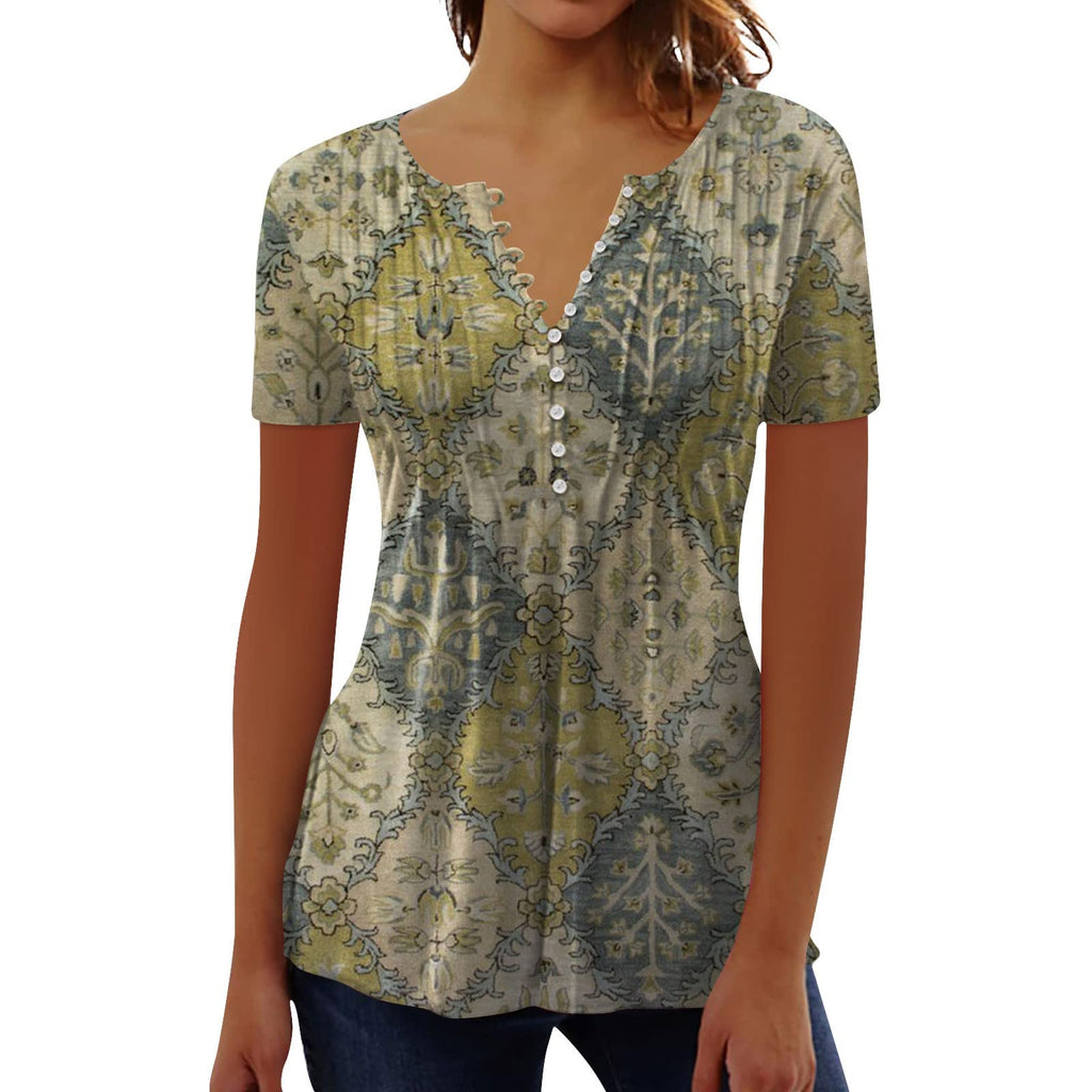 Plus Size : Generic Womens Tops Dressy Casual Womens Plus Blouses 3/4 Length Sleeve Womens Tops Dressy Tops for Women Plus Size Blouses for Women Dressy Womens 3/4 Sleeve Tops Womens Summer Tops 2024