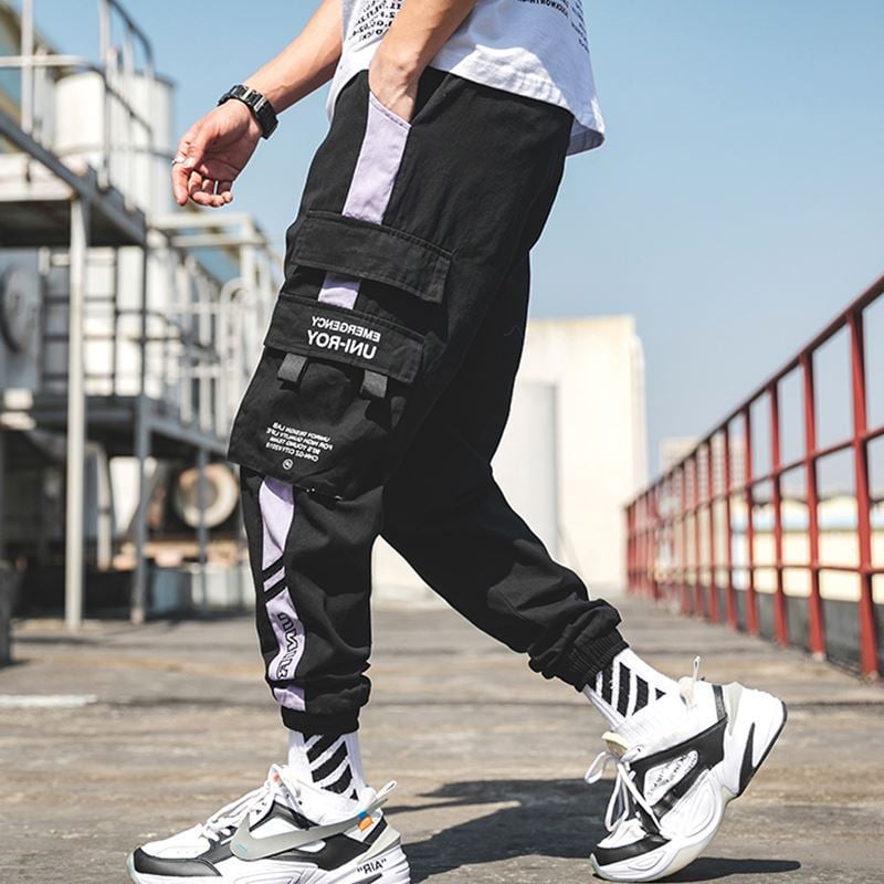 Pantalon cargo ample tendance pour homme avec cordon de serrage