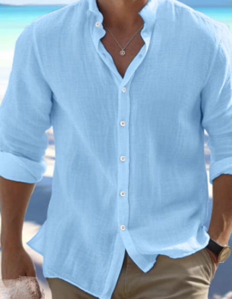 Chemise d'été en lin pour homme