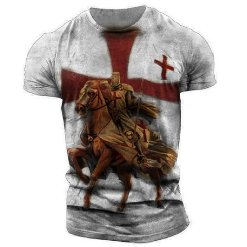 Summer Casual Loose Fit Men's Printed T-Shirt