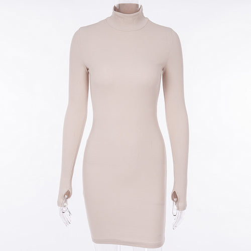 2019 Autumn Long Sleeve High Neck Dress (Cross-Border)