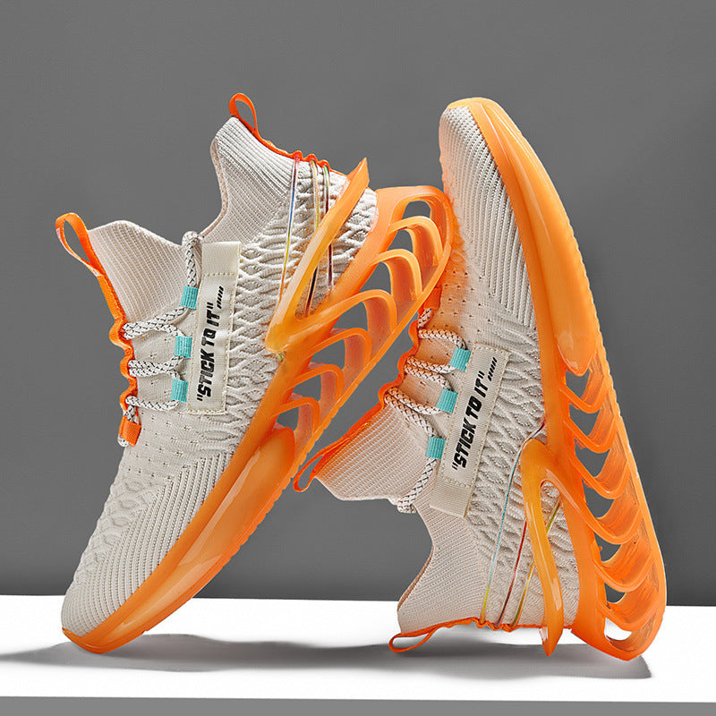 Chaussures de course pour hommes - Baskets élégantes en tricot léger