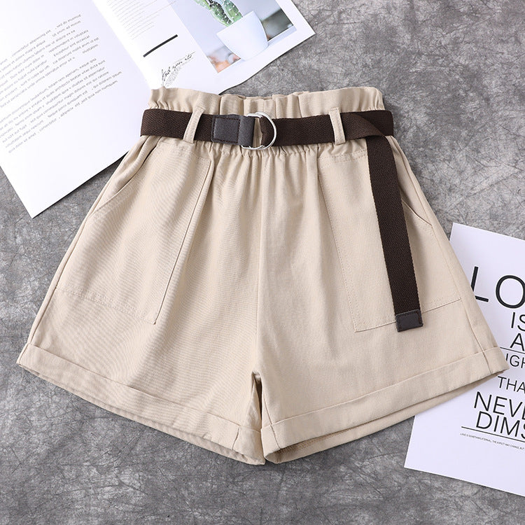 Summer Korean High-Waist Loose Shorts for Students