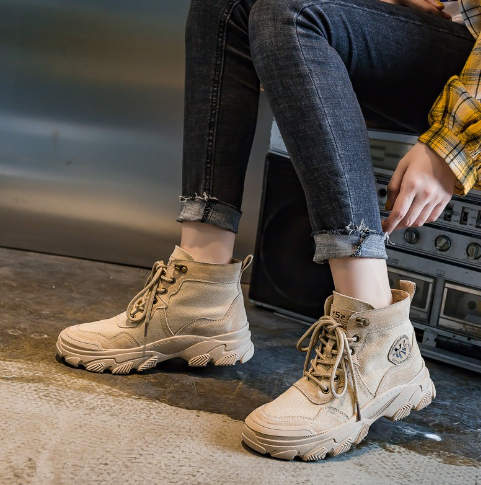 Men's High-Top Tooling Boots with British Style