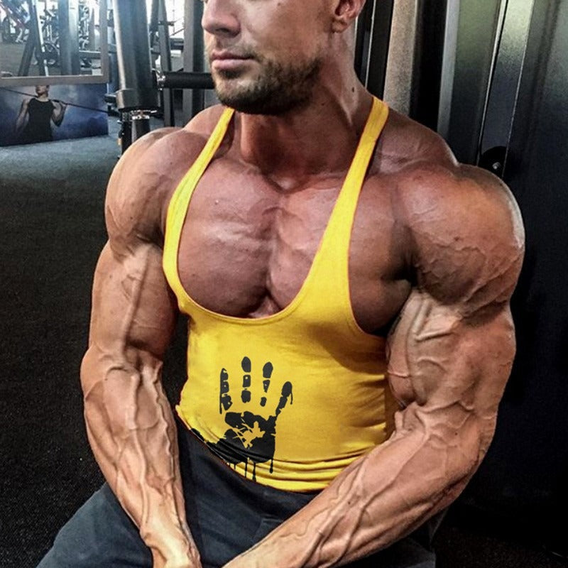 Débardeur de fitness pour hommes, débardeur de sport d'été, débardeur musclé en coton absorbant la transpiration, débardeur gaufré à fines bretelles