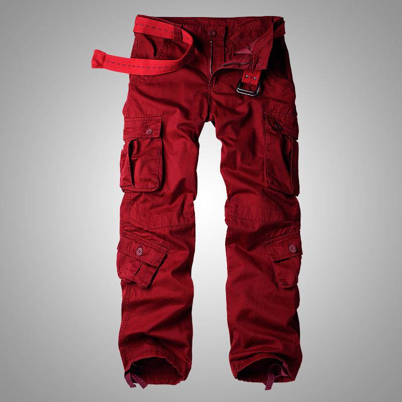 Pantalon cargo d'extérieur ample multi-poches pour homme