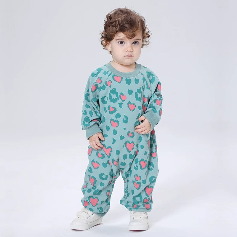 Cute Dinosaur Tail Long-sleeved Jumpsuit for Babies