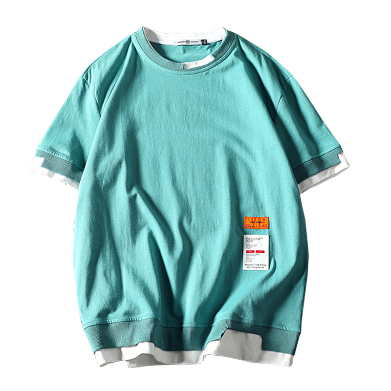 T-shirt color block pour homme - Coupe décontractée