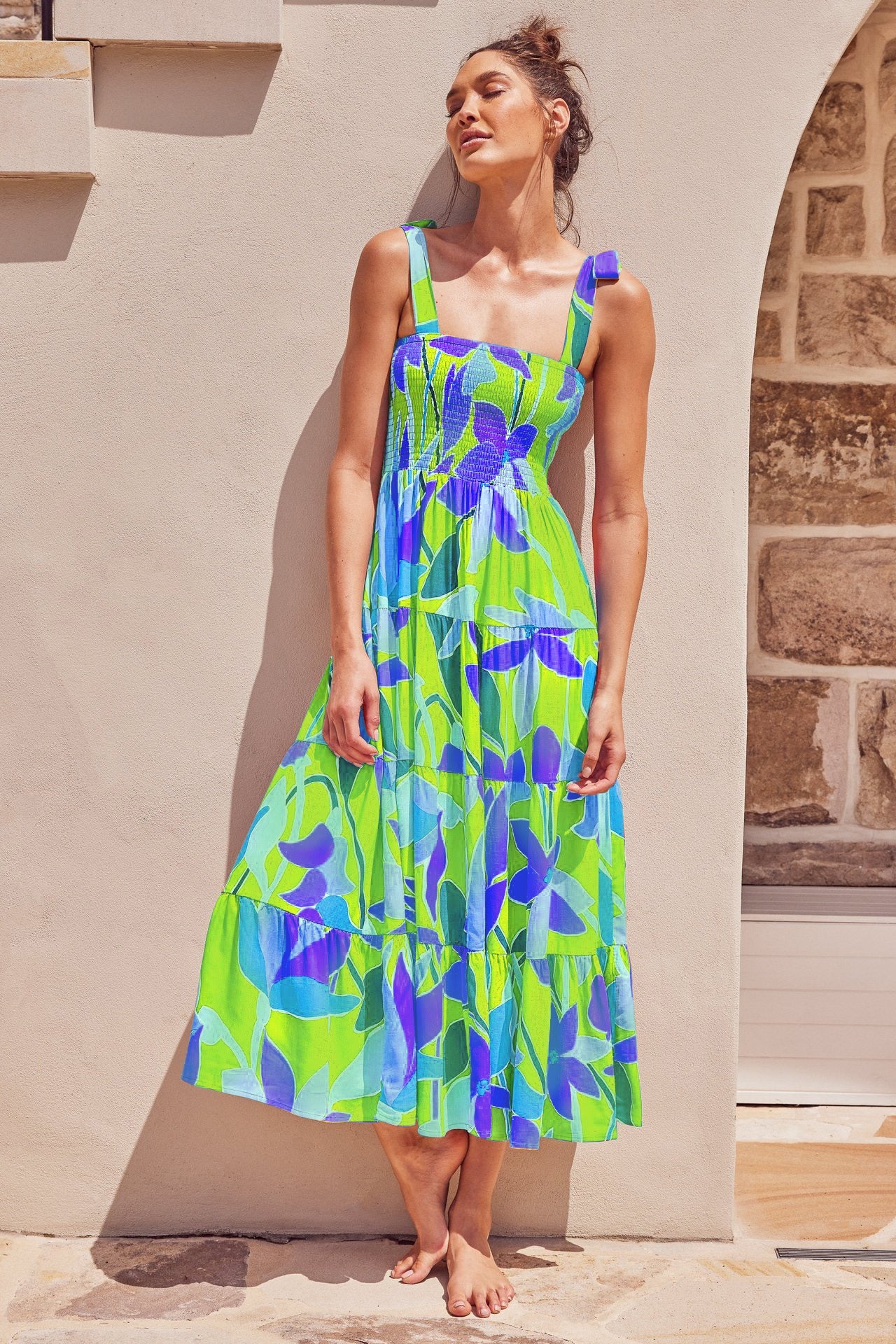 Robe salopette européenne et américaine, vêtements pour femmes, nouvelle robe décontractée printemps et été, jupe taille haute imprimée