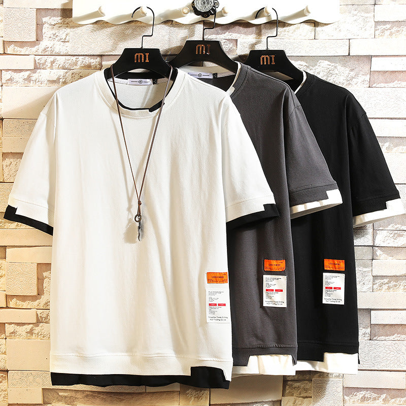 T-shirt color block pour homme - Coupe décontractée