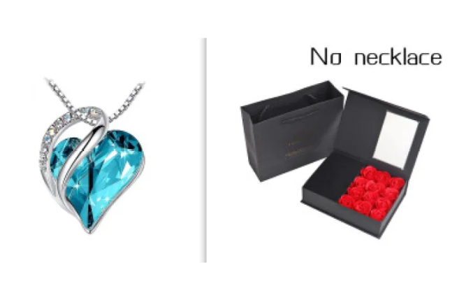 Collier pendentif en forme de cœur