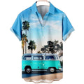 Men's 3D Printed Hawaiian Shirt with Coconut Trees