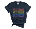 T-shirt RUSTIC UNITED L'amour est l'amour - T-shirt Arc-en-ciel Fierté, avec motif graphique pour le soutien LGBTQ+, composé de couleurs célébrant la diversité