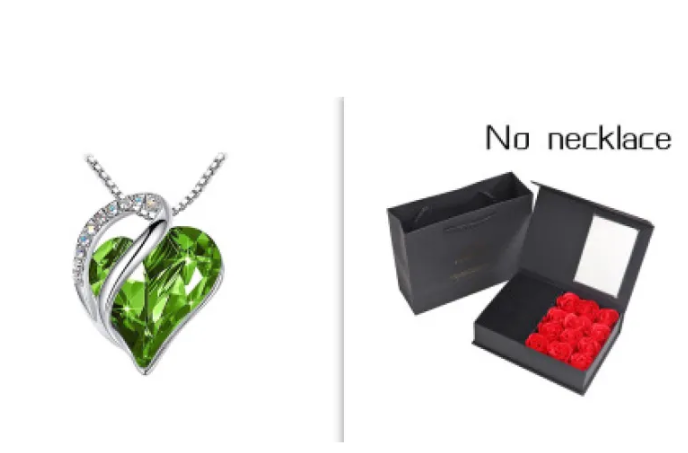 Collier pendentif en forme de cœur