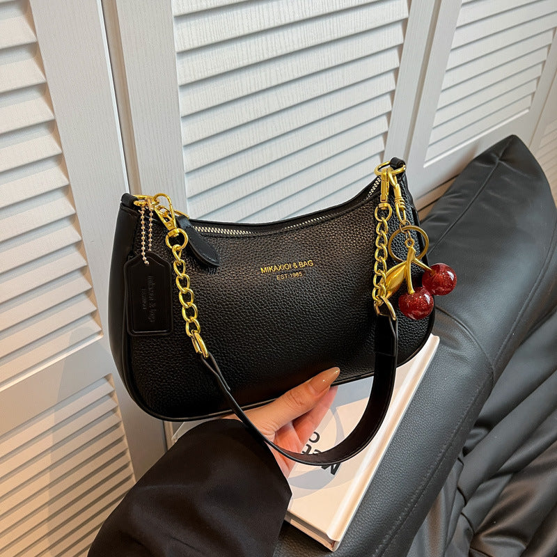 Sac à bandoulière polyvalent avec chaîne en forme de dumpling