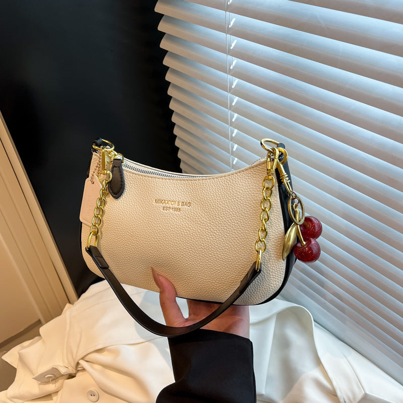 Sac à bandoulière polyvalent avec chaîne en forme de dumpling