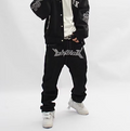 Gothic Hip Hop Men's Loose Punk Street Print Jeans