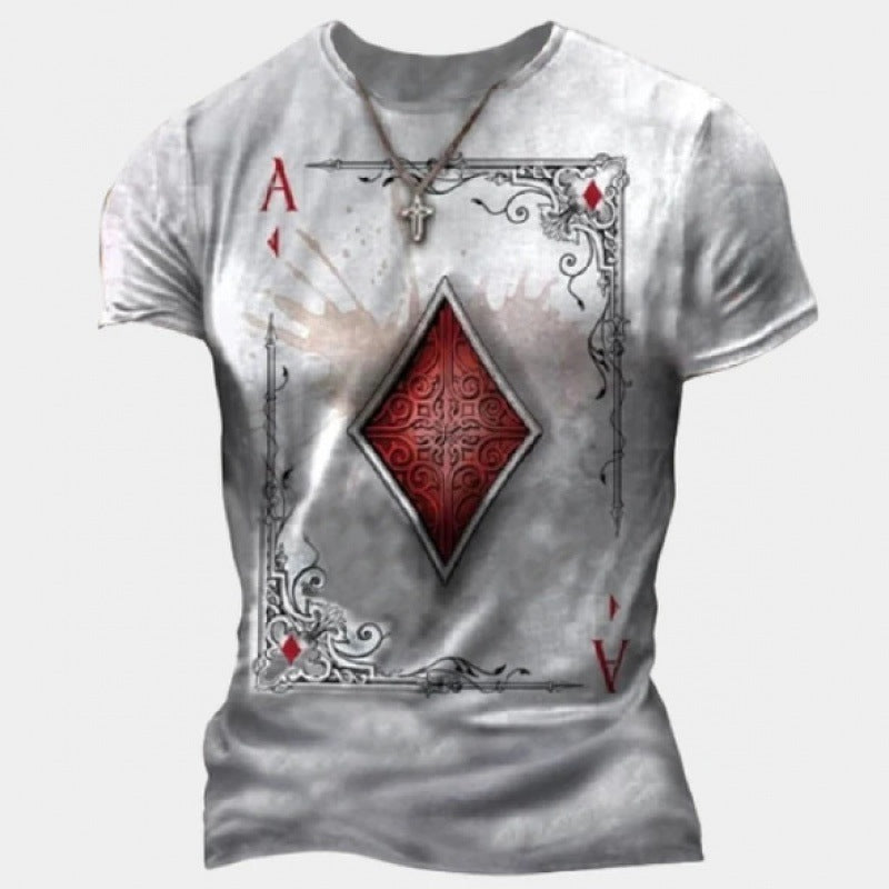 T-shirt imprimé décontracté ample pour homme d'été