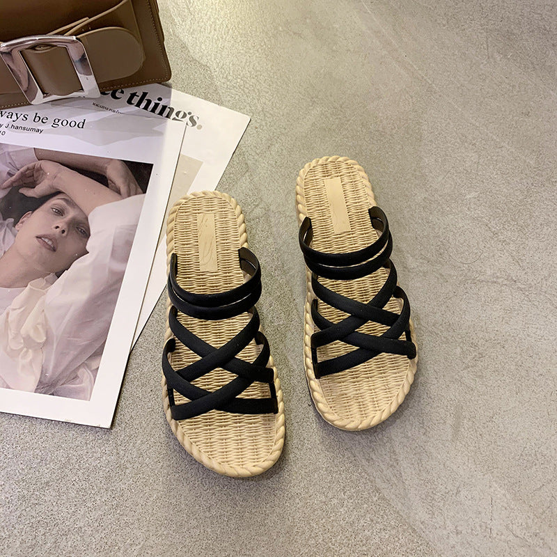 New Style Women's Summer Flat Sandals with Thick Sole