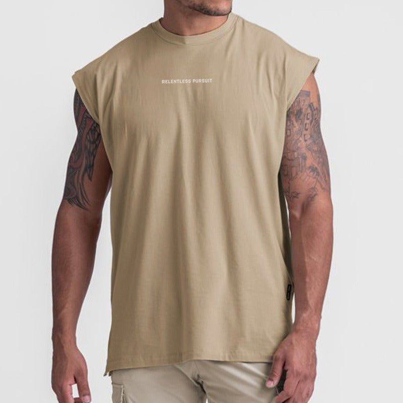 Débardeur homme été imprimé tendance américaine ample grande taille à séchage rapide sans manches T-shirt camisole
