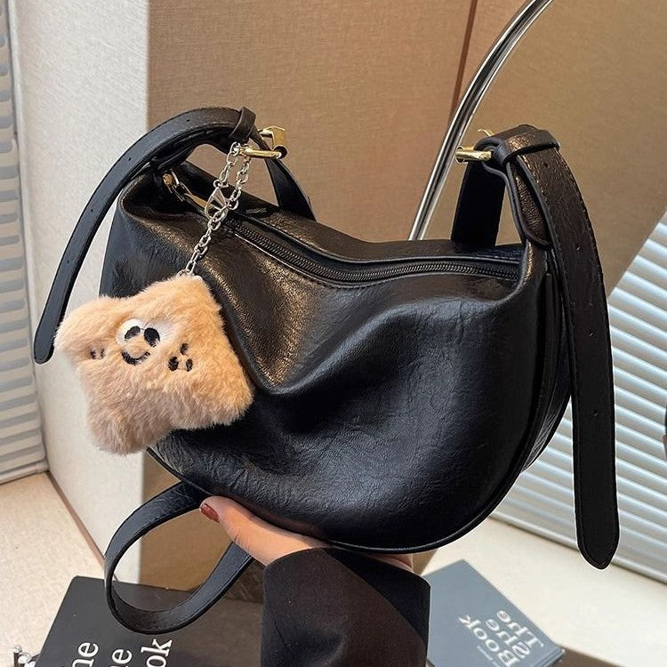 Sac à bandoulière tendance et populaire, sac porté croisé, sac peluche