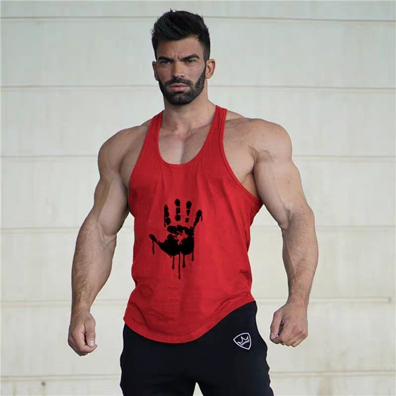 Débardeur de fitness pour hommes, débardeur de sport d'été, débardeur musclé en coton absorbant la transpiration, débardeur gaufré à fines bretelles