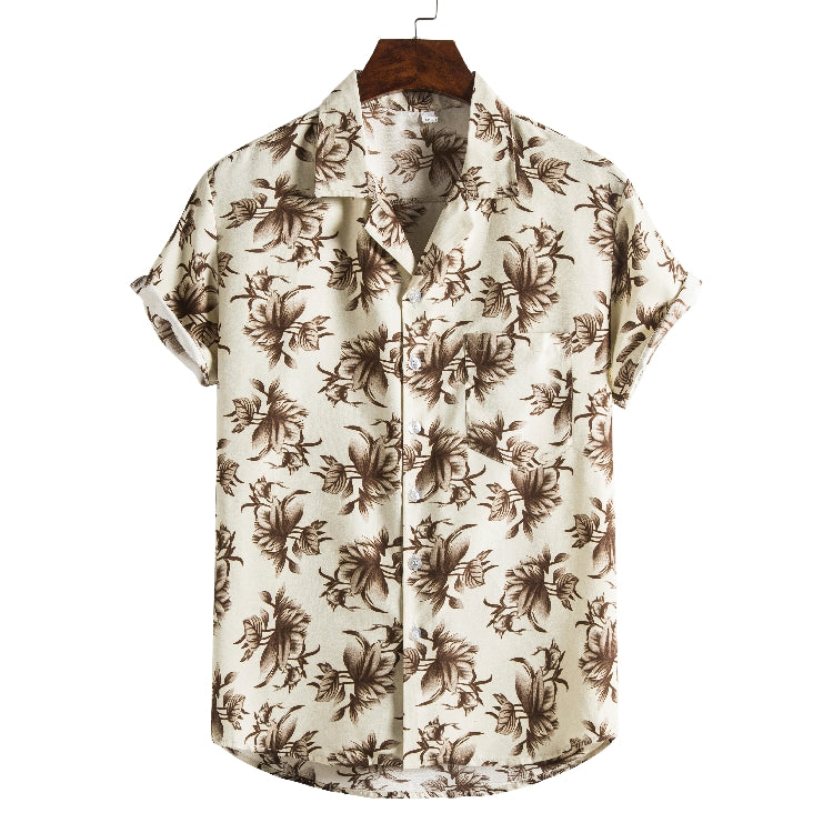 Men's New Printed Short Sleeve Beach Shirts