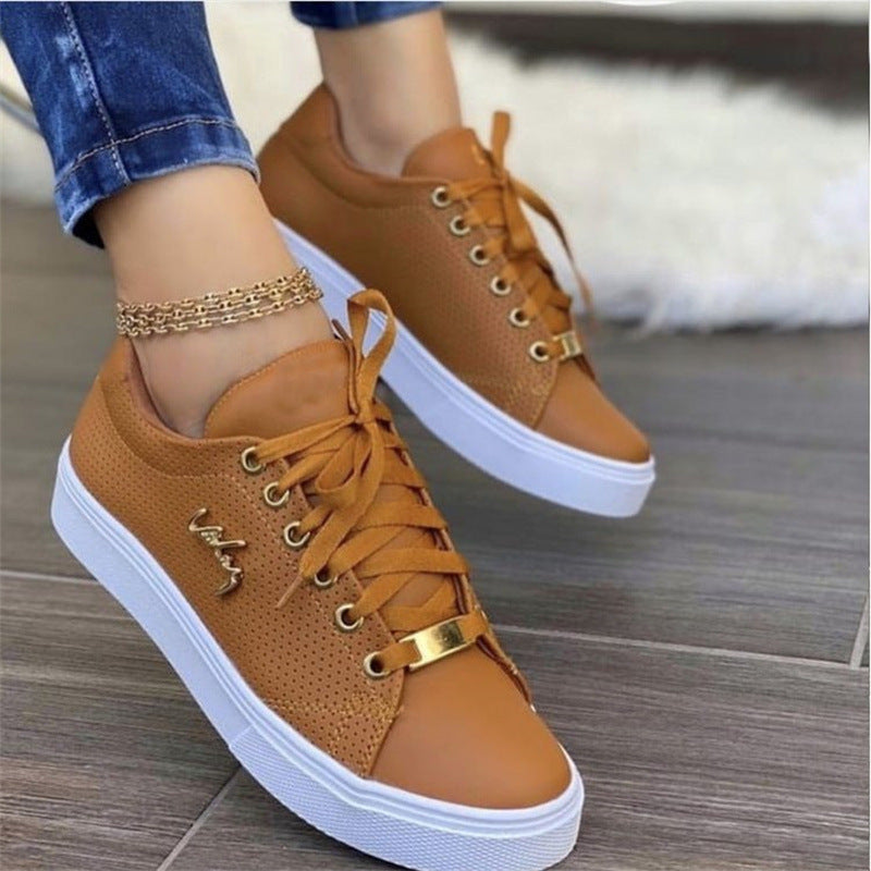 Chaussures simples surdimensionnées pour femmes, bout rond, semelle épaisse