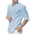2019 Men's Linen Long Sleeve Shirt for Cross-Border Trade