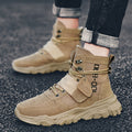 Men's High-Top Tooling Boots with British Style