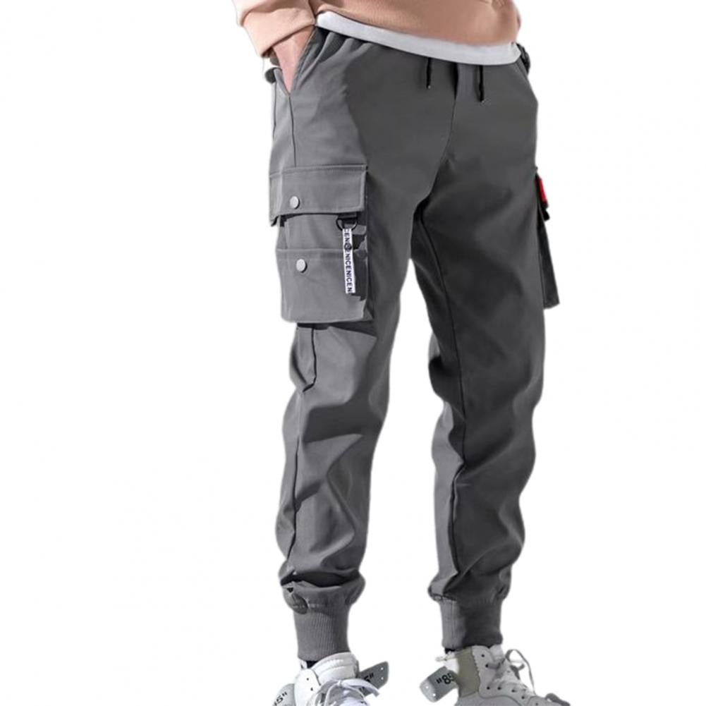Pantalon Harem Homme Hip Hop Jogger Automne Nouveau Pantalon Cargo Homme Slim Fit Multi-poches Uni