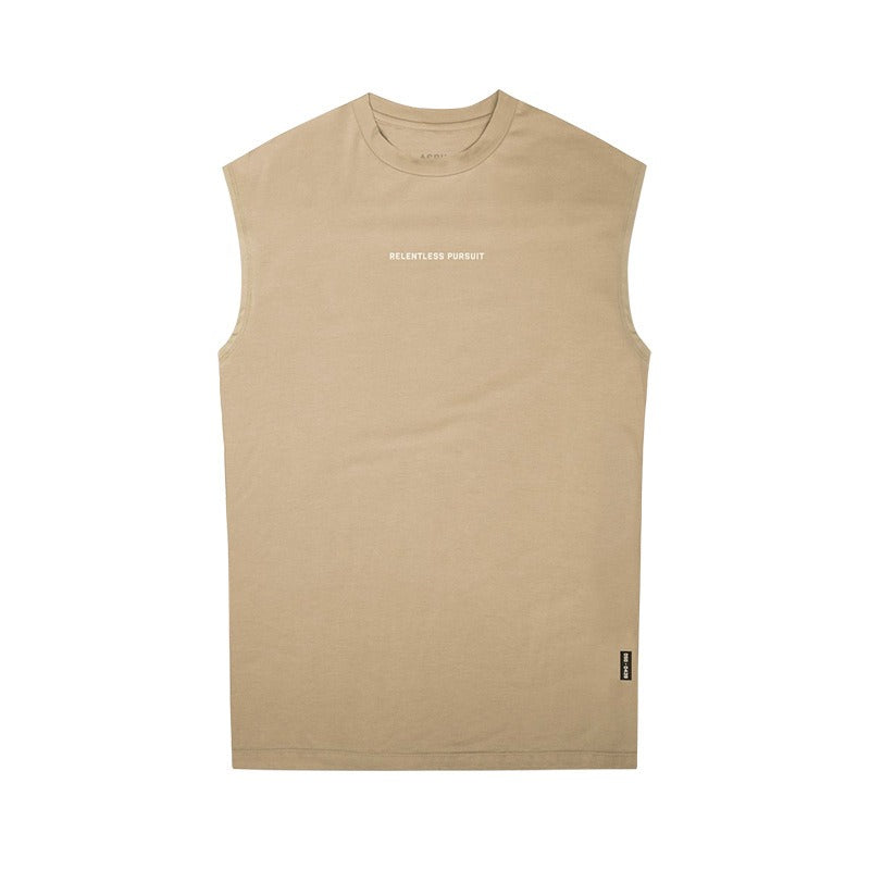 Débardeur homme été imprimé tendance américaine ample grande taille à séchage rapide sans manches T-shirt camisole