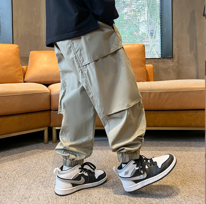 Pantalon de travail pour garçons, pantalon de sport décontracté de marque de mode printemps et automne, pantalon de printemps pour enfants