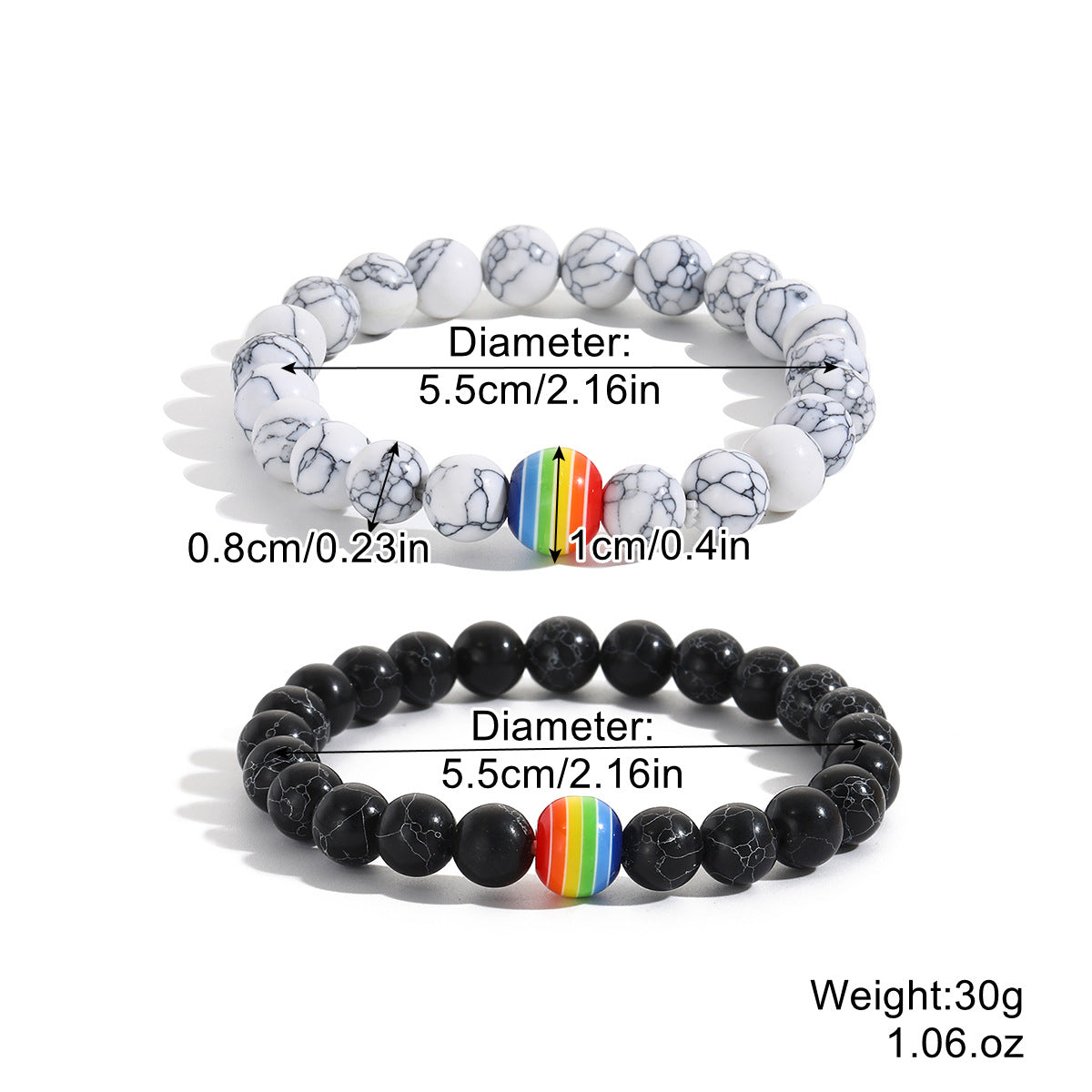 Ensemble de bracelets arc-en-ciel pour la Fierté LGBTQ+