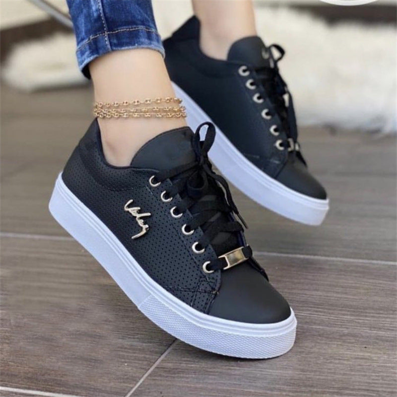 Chaussures simples surdimensionnées pour femmes, bout rond, semelle épaisse